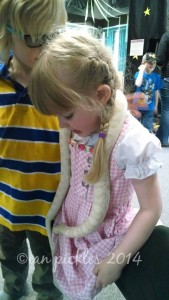 Children at a reptile show.